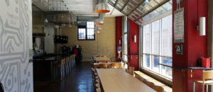 Interior of commercial real estate office