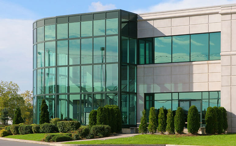 Exterior view of modern office building