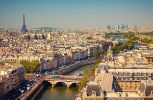 Long shot of central Paris